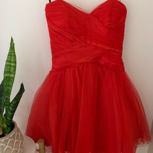 Red fit & flare dress